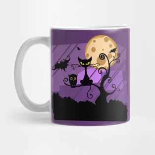 Halloween night with a CAT Mug